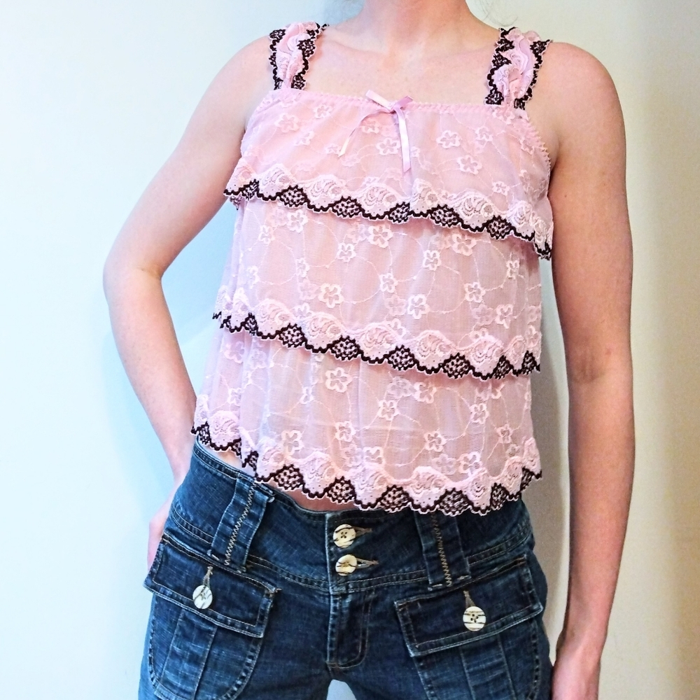 Lace Ruffle Top